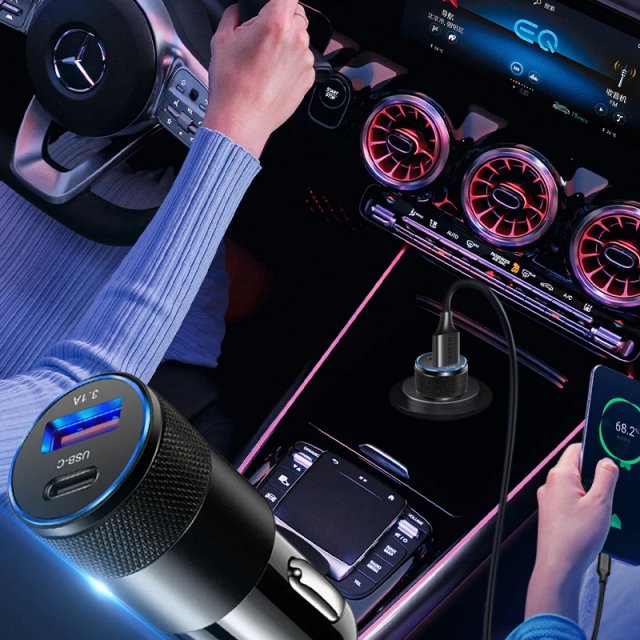 30W Mini USB-C Car Charger – Fast Charging Dual Port Adapter - Image 5
