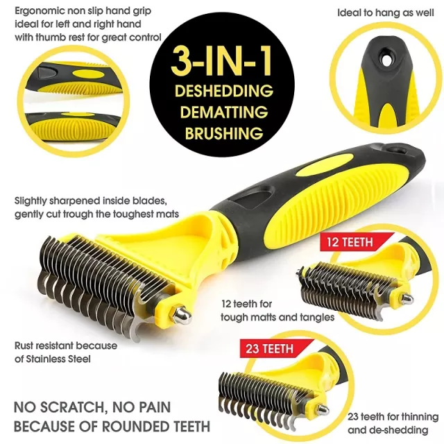 Stainless Steel Grooming Brush for Dogs and Cats - Image 5
