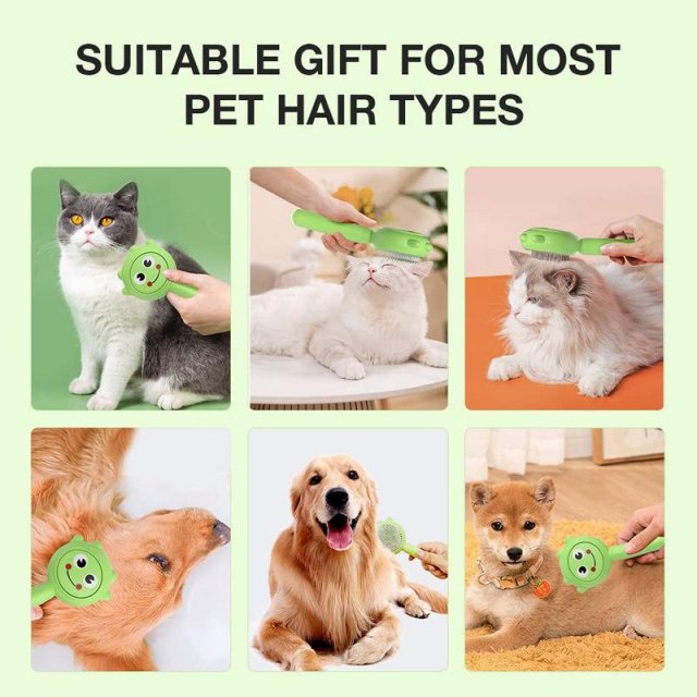 Self-Cleaning Pet Grooming Brush for Cats & Dogs - Image 5