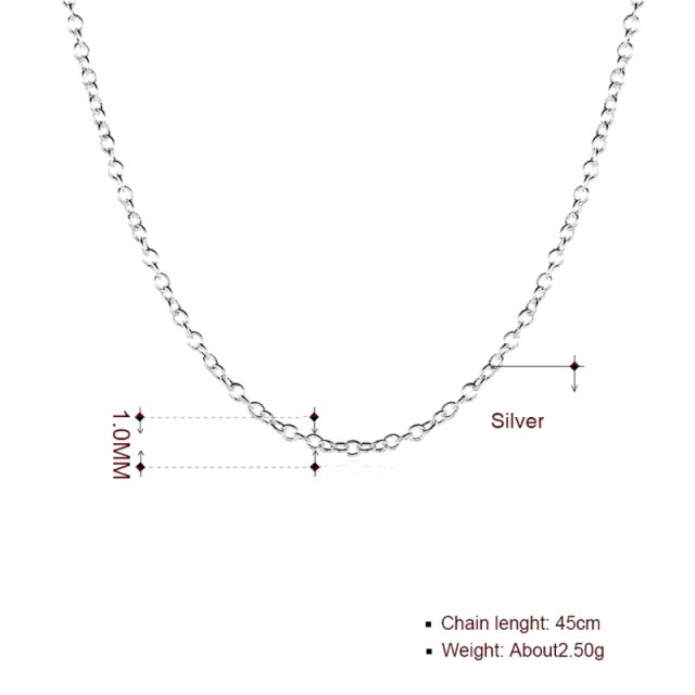 925 Sterling Silver Rolo Chain Necklace - Image 5