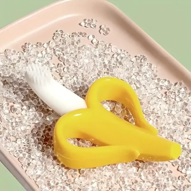 Banana-Shaped Silicone Baby Teether & Toothbrush - Image 5