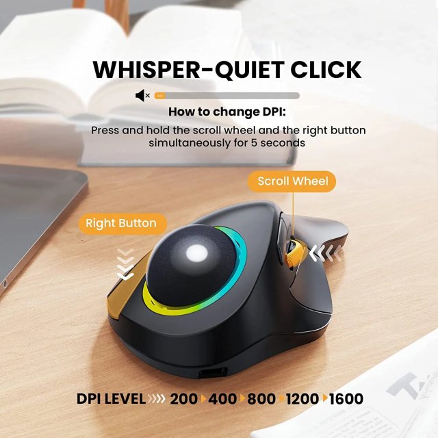 Wireless Rechargeable Index Finger Trackball Mouse - Image 5