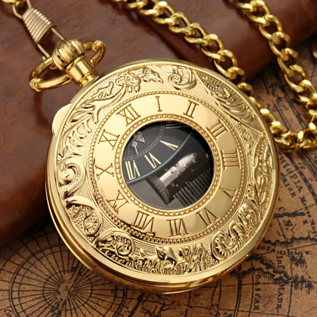 Musical Pocket Watch with Roman Numerals - Image 4