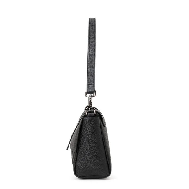 Elegant Black Cowhide Woven Shoulder Bag – Fashionable Handbag with Unique Woven Design - Image 5