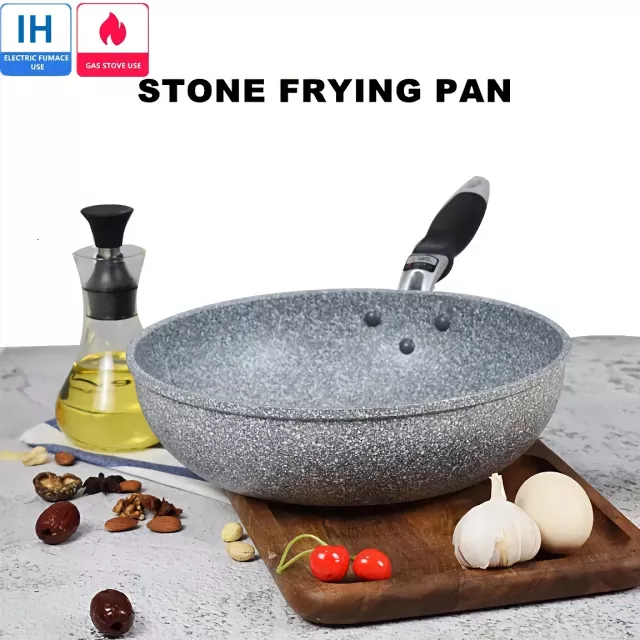 Non-Stick Stone Frying Pan Set - Eco-Friendly Wok Skillet - Image 6
