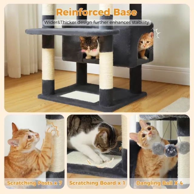 Large Cat Tree Tower for Indoor Cats - Image 5