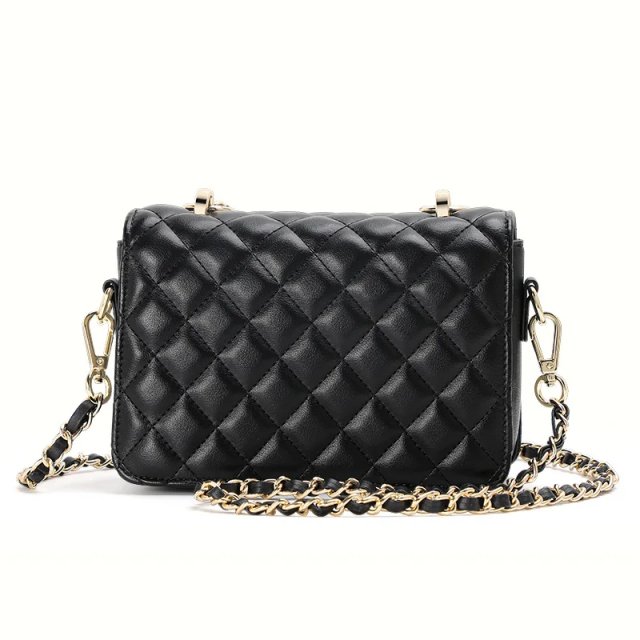 Stylish One Shoulder Crossbody Bag with Diamond Grid Design - Image 4