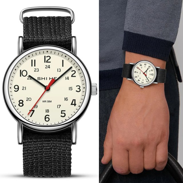 Unisex Military Sports Quartz Watch with Easy-Read Dial and Nylon Strap - Image 6