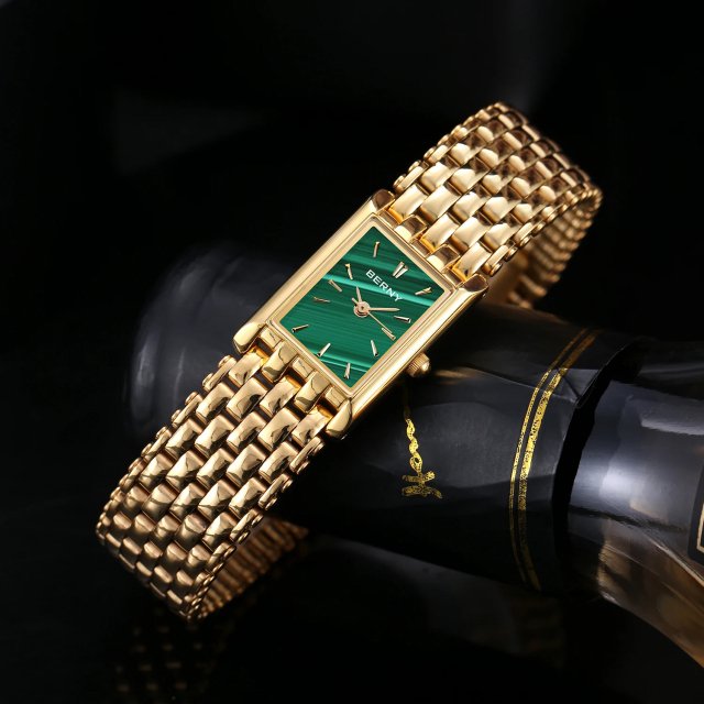 Gold Square Ladies Quartz Watch - Image 4