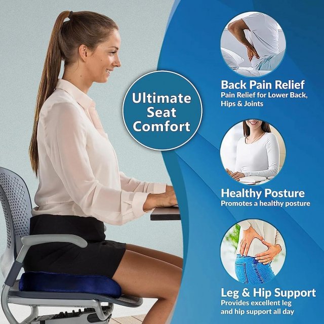 Non-Slip Gel & Memory Foam Coccyx Cushion - Image 4
