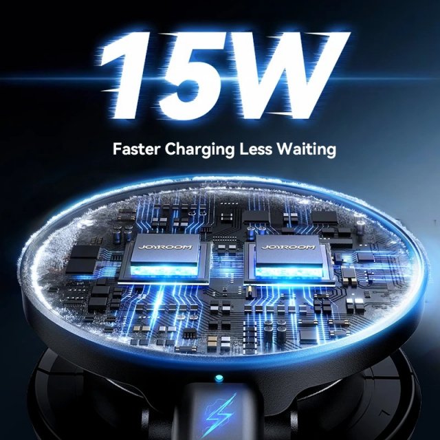Magnetic Car Mount & Wireless Charger with 360° Rotation - Image 3