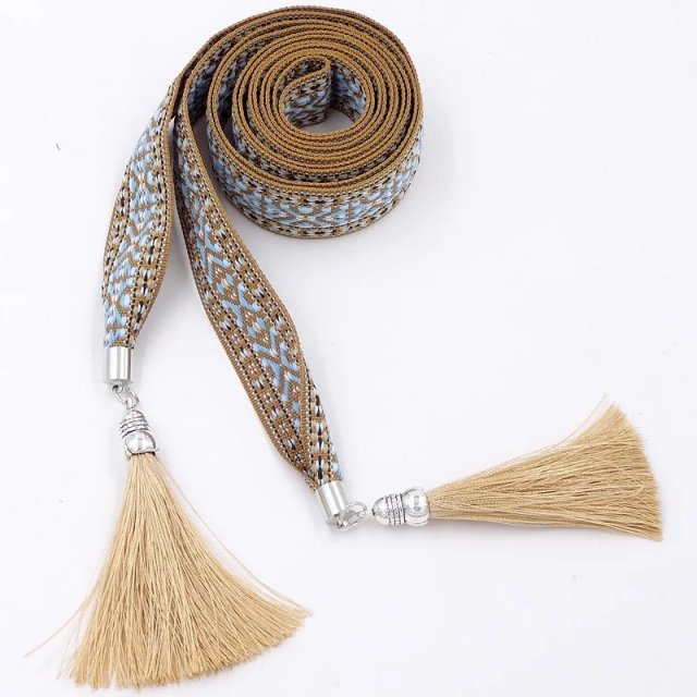 Boho Ethnic Chic Tassel Chain Waist Belt - Image 7