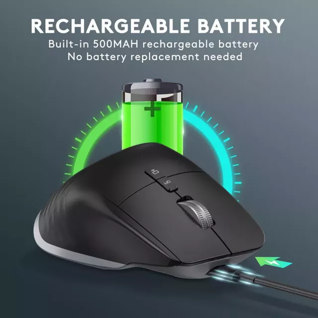 Multi-Device Wireless Mouse with Bluetooth 5.0 & 2.4G - Image 3