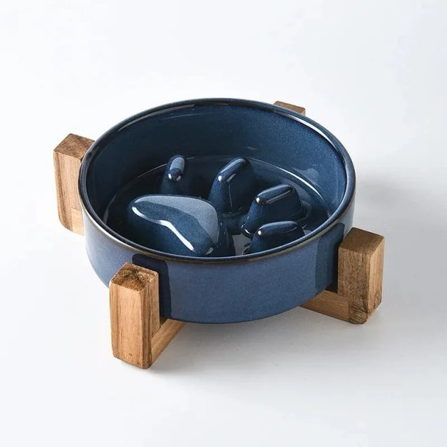 Japanese-Style Ceramic Slow Feeding Bowl for Pets - Image 6