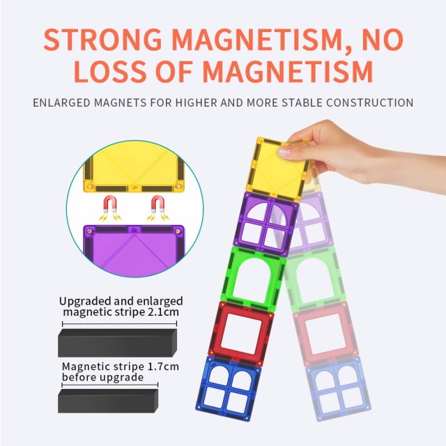 Colorful Magnetic Building Blocks Set – Educational Architecture Puzzle Toy - Image 5