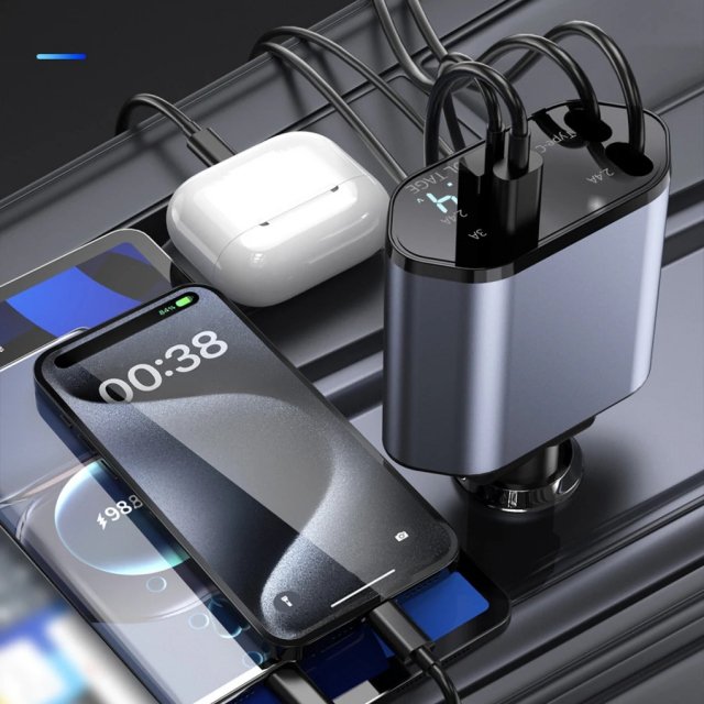 4-in-1 Type-C Car Charger - Image 4