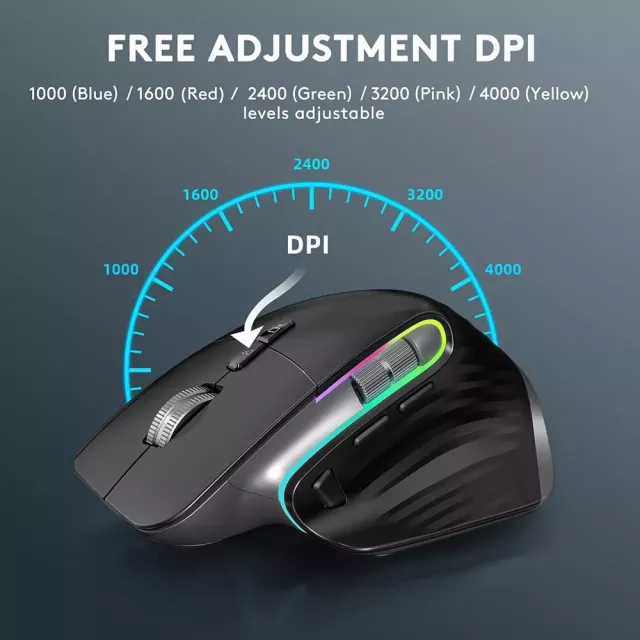 Multi-Device Wireless Mouse with Bluetooth 5.0 & 2.4G - Image 8
