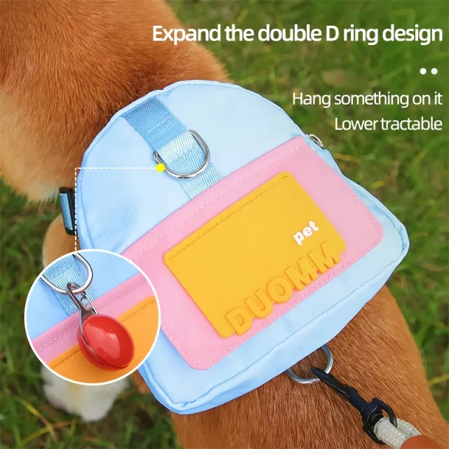 Waterproof Dog Backpack with Harness and Collar - Image 3