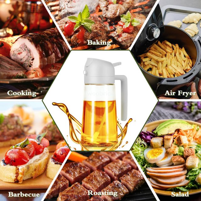 2-in-1 Olive Oil Sprayer & Dispenser Bottle - Image 4