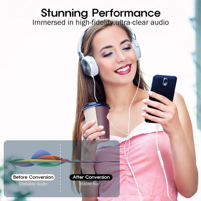 USB-C to 3.5mm Audio Adapter - Type C to Headphone Aux Cable - Image 5