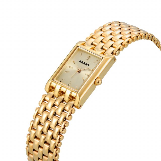 Gold Square Ladies Quartz Watch - Image 3
