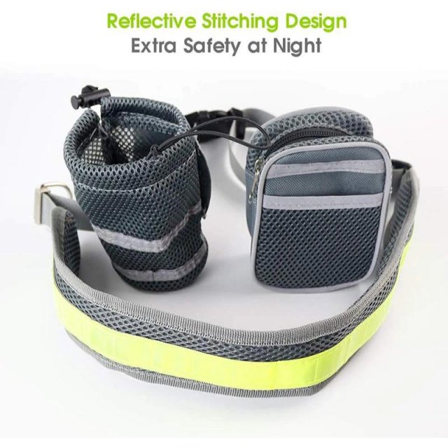 Reflective Hands-Free Dog Leash with Adjustable Waist and Storage Bags for Running and Hiking - Image 3