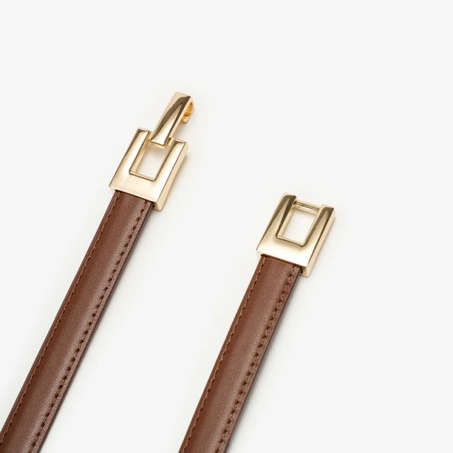Women's Genuine Leather Slim Waist Belt - Casual & Stylish Accessory for Jeans and Dresses - Image 5