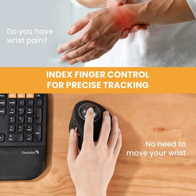 Wireless Rechargeable Index Finger Trackball Mouse - Image 4