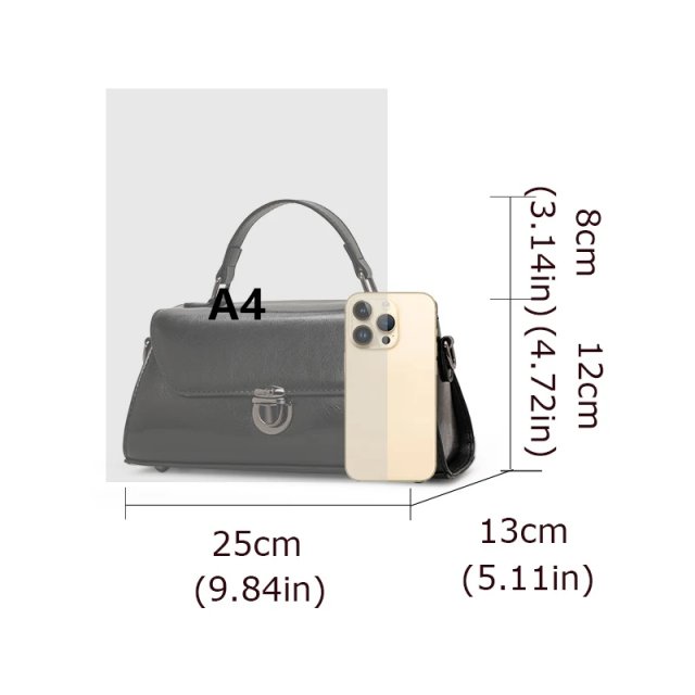 Stylish Women's Leather Crossbody Shoulder Bag - Small Cowhide Handbag - Image 7
