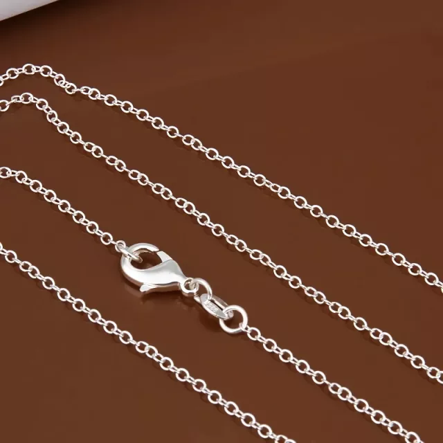 925 Sterling Silver Rolo Chain Necklace - Image 4