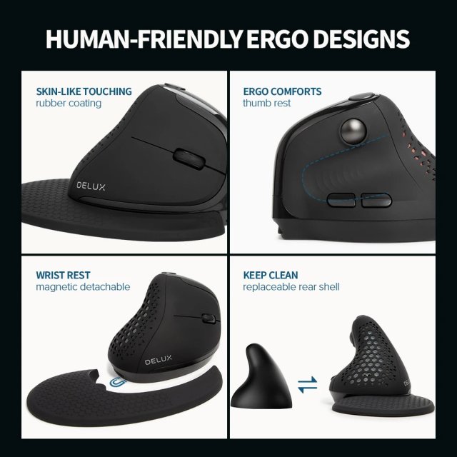 Ergonomic Vertical Mouse with OLED Display - Image 6