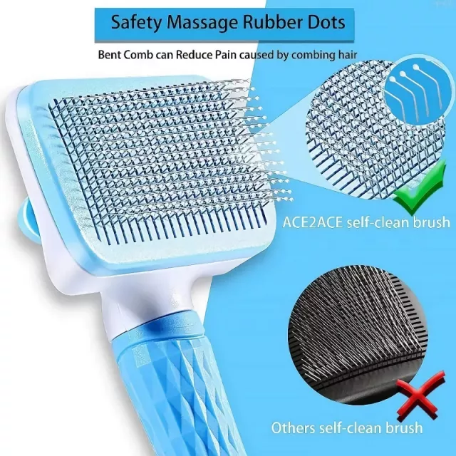 Pet Hair Grooming & Cleaning Comb for Long-Haired Pets - Image 3