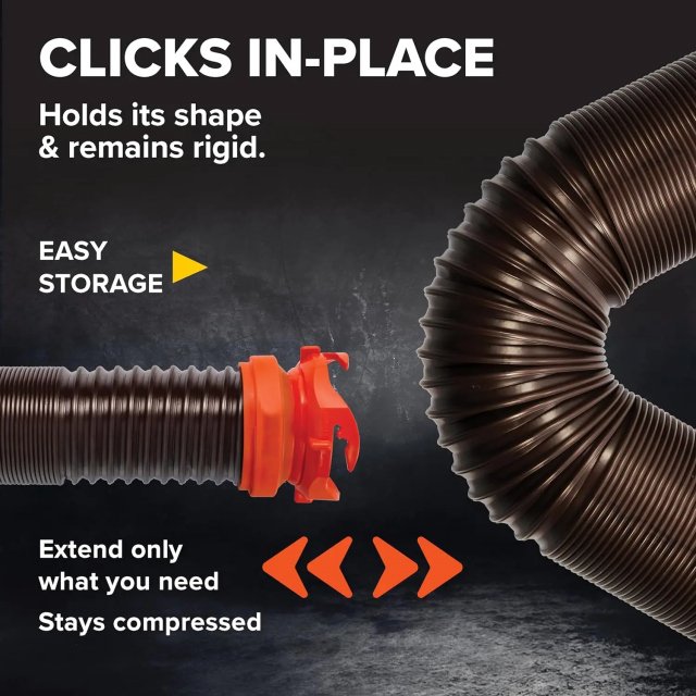 20' RV Sewer Hose Kit with 4-in-1 Adapter & Clear Elbow - Image 3