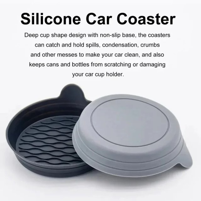 Universal Non-Slip Silicone Car Cup Holder Coaster - Image 3