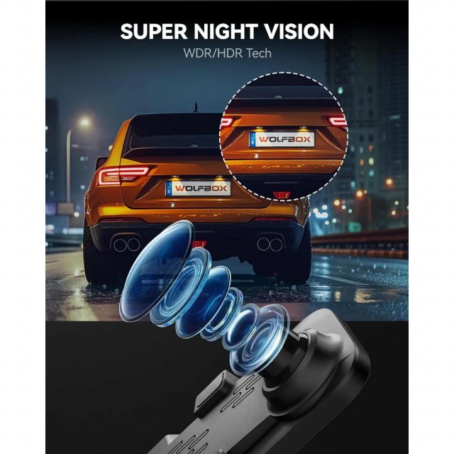12" 4K Mirror Dash Cam with Dual Front and Rear Cameras - Image 3