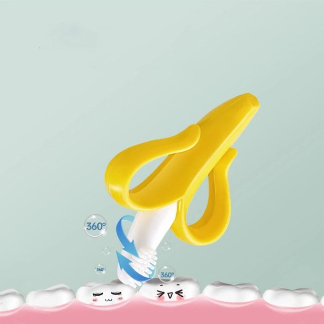 Banana-Shaped Silicone Baby Teether & Toothbrush - Image 6