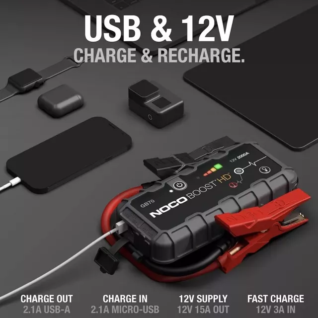 Portable Car Tire Inflator Electric Air Compressor Pump with LED & Pressure Gauge - Image 4