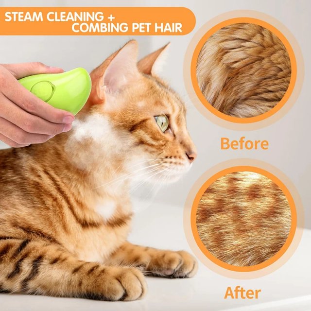 3-in-1 Electric Pet Steam Brush for Dogs & Cats - Image 4