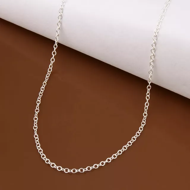 925 Sterling Silver Rolo Chain Necklace - Image 2