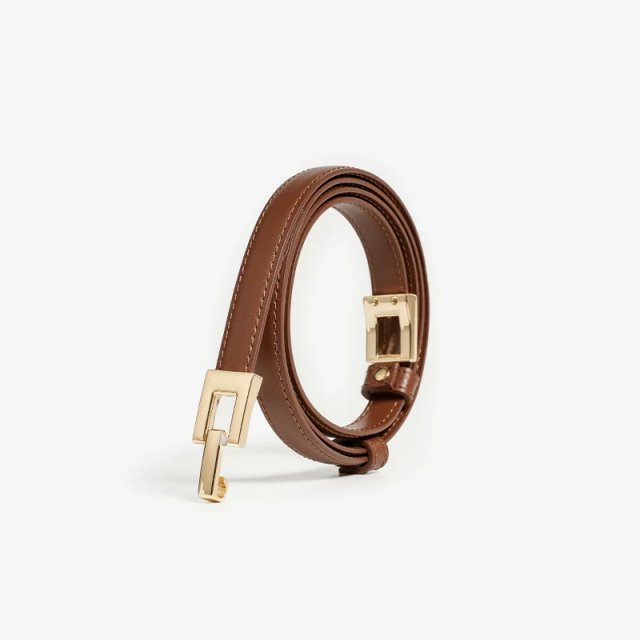Women's Genuine Leather Slim Waist Belt - Casual & Stylish Accessory for Jeans and Dresses - Image 4