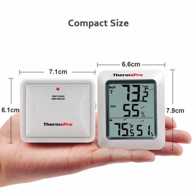 Wireless Indoor Outdoor Thermometer and Hygrometer with 200 ft Range - Image 5
