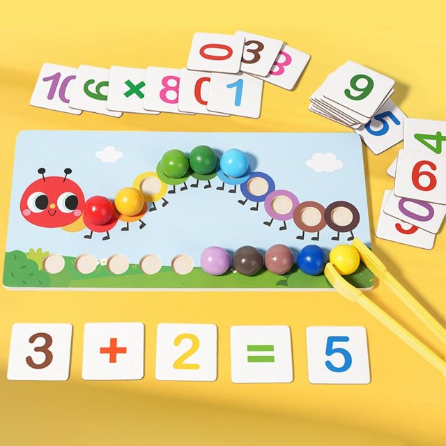 Montessori Wooden Clip Beads Game - Image 3