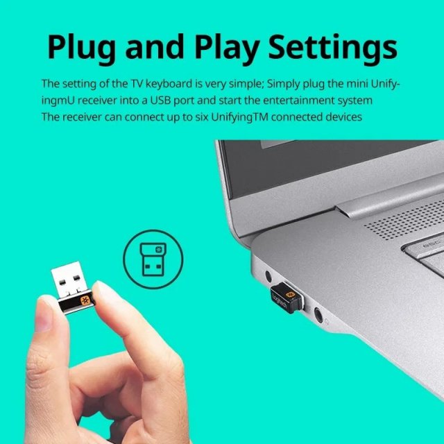 Wireless Touch Keyboard with Touchpad for Smart TV and Laptop - Image 4