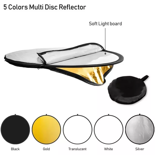 60cm Portable 5-in-1 Photo Studio Reflector - Image 4