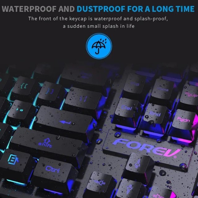Wired RGB Backlit Gaming & Office Keyboard Mouse Set - Image 4
