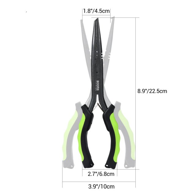 Long Nose Fishing Pliers with Line Cutter and Hook Remover - Image 6