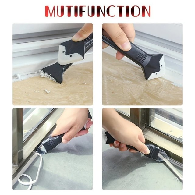 5-in-1 Silicone Sealant Scraper & Caulk Remover Tool Set - Image 4