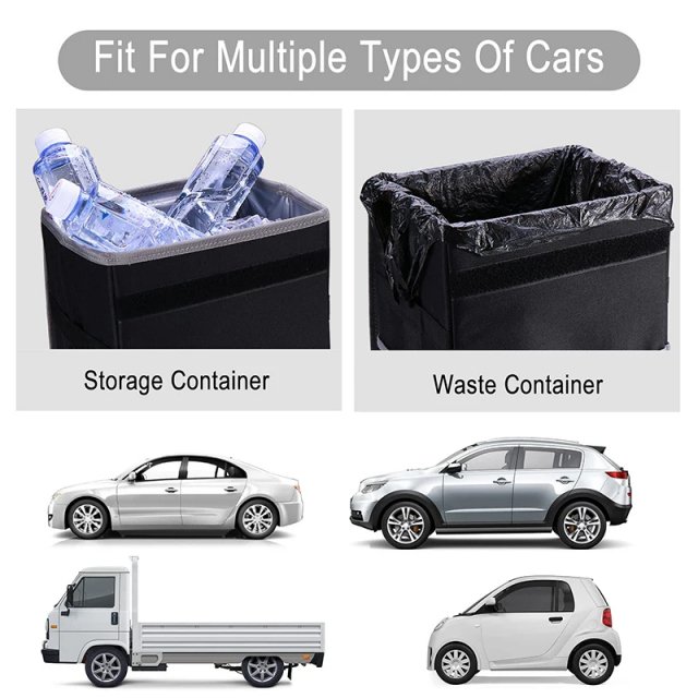 Foldable Waterproof Car Trash Can & Interior Organizer - Image 4