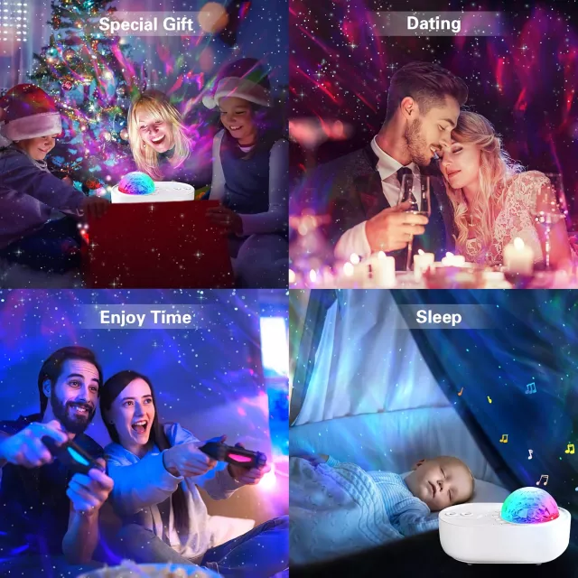 Starry Sky Projector Night Light with Bluetooth Speaker - Image 8