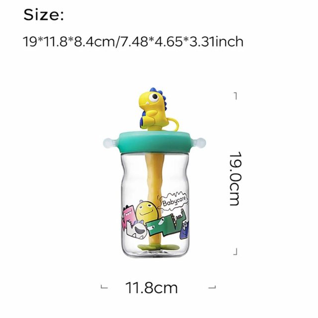 500ml Dinosaur-Shaped Leak-Proof Baby Straw Cup - Image 7